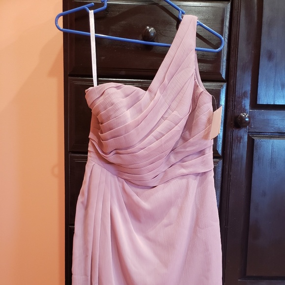 Davids Bridal Short Quarts One shoulder dress - Picture 3 of 6